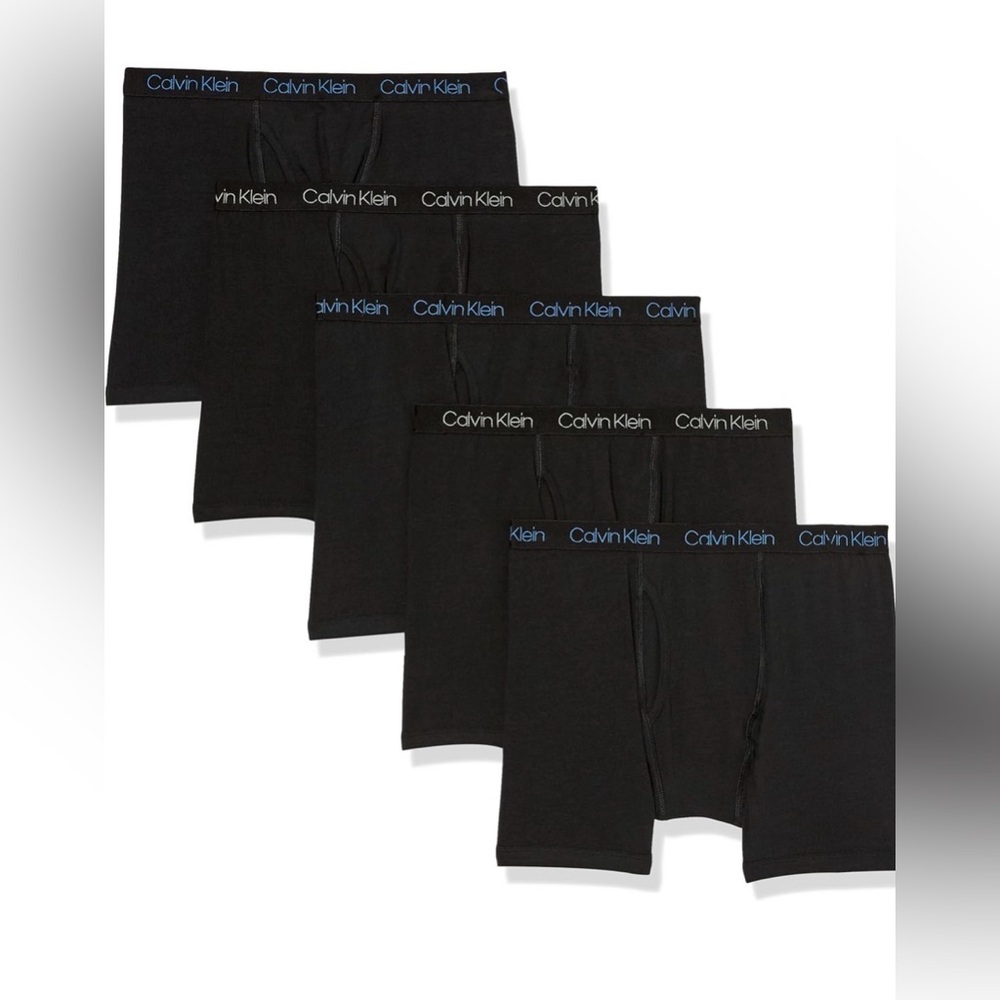 Calvin Klein Kids Boys' Modern Cotton Boxer Brief Underwear 5-Pack. MD.
